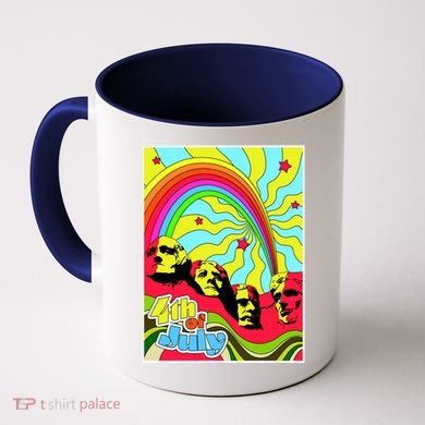 Mount Rushmore 4th of July Abstract Coffee Mug