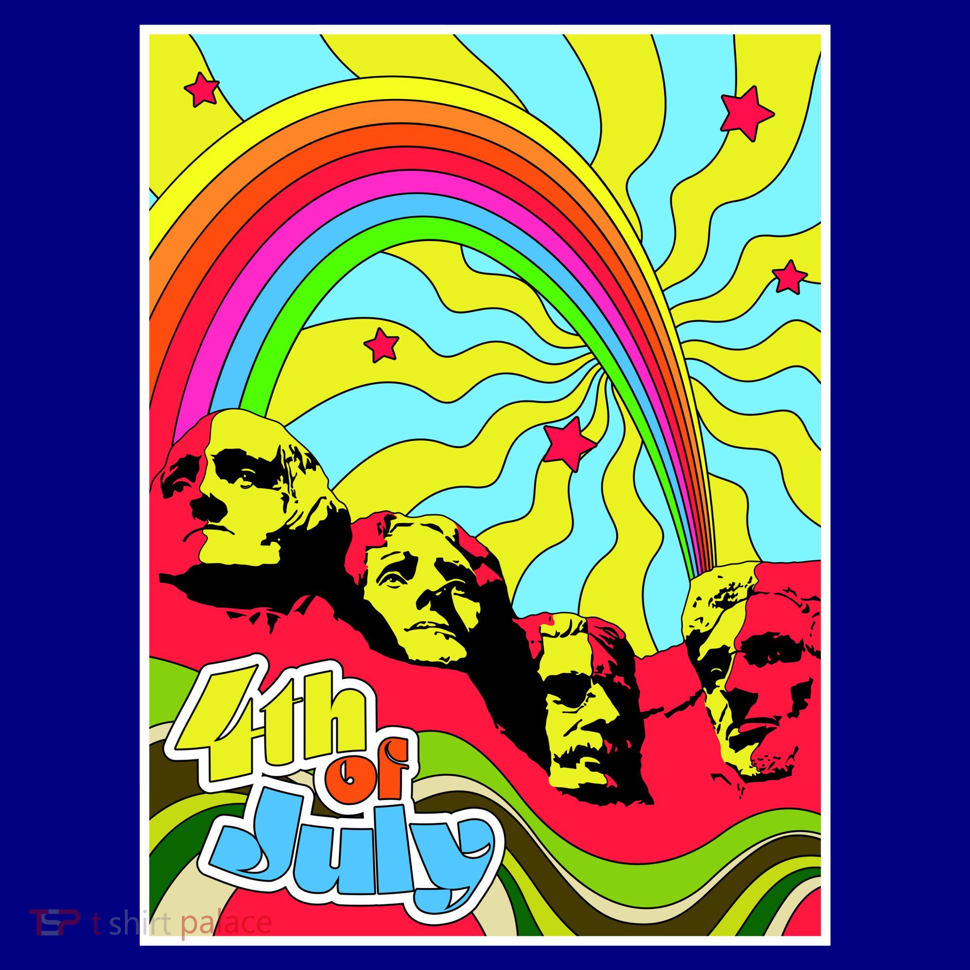 Mount Rushmore 4th of July Abstract Coffee Mug