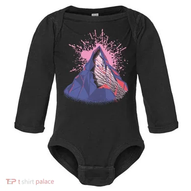 Mountain Face Baby Long Sleeve Bodysuit