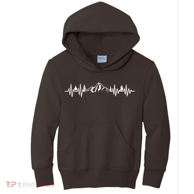 Mountain Heartbeat Pulse Kids Hoodie