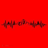 Mountain Heartbeat Pulse Santa Hat thumb 1