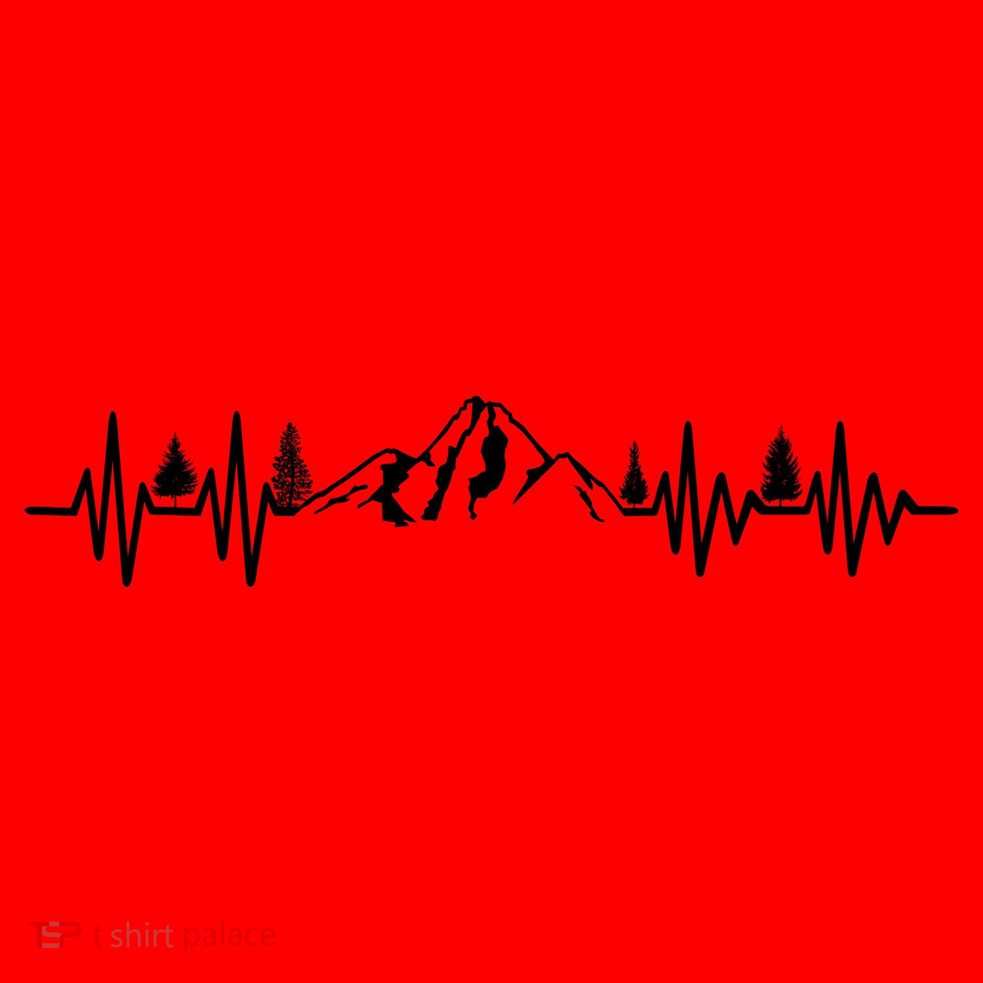 Mountain Heartbeat Pulse Santa Hat