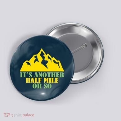 Mountain Hiking Traveler Button