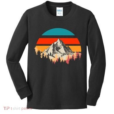 Mountain Views Vintage Kids Long Sleeve Shirt