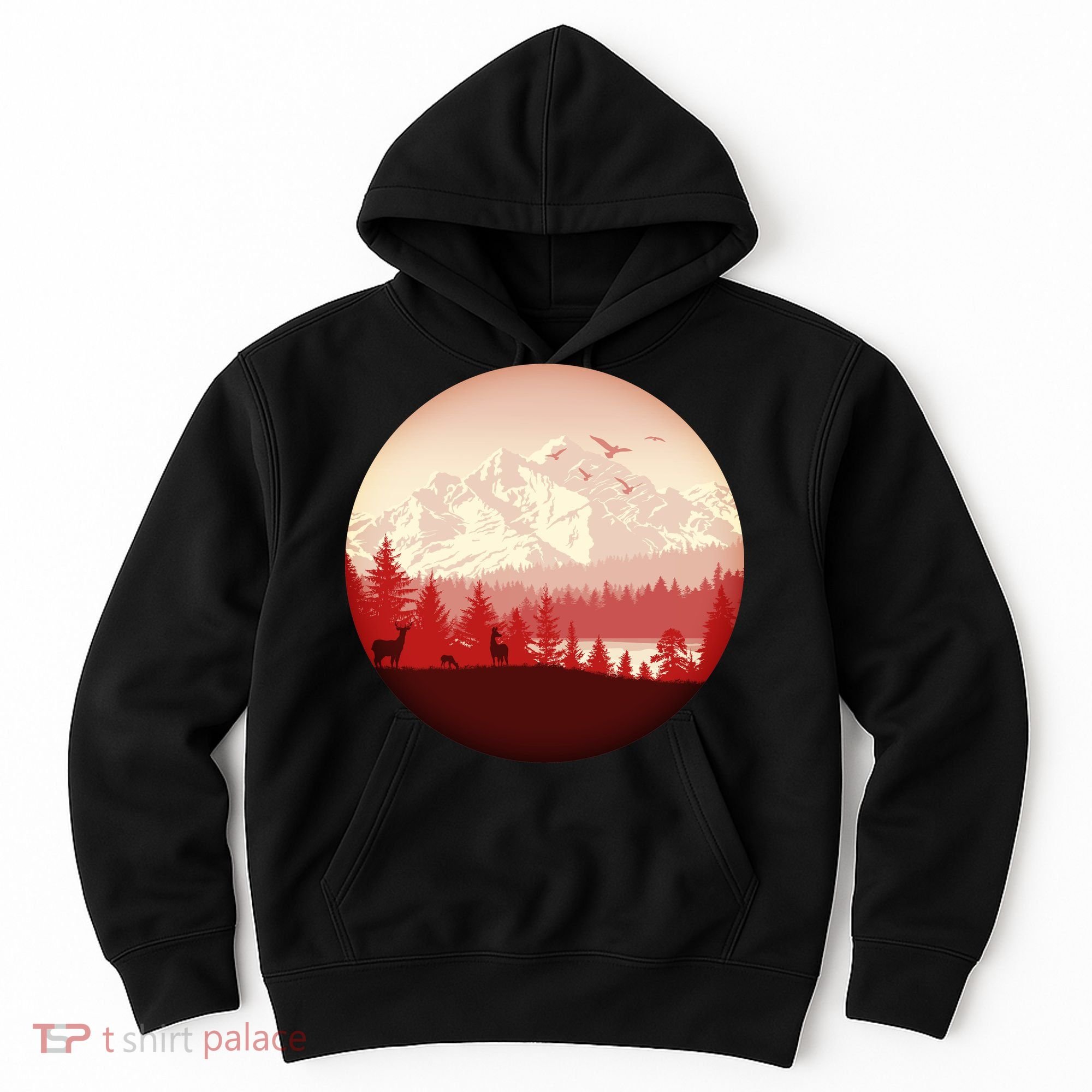 Mountain Wilderness Wildlife Hoodie