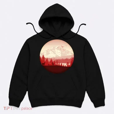 Mountain Wilderness Wildlife Hoodie