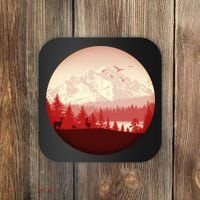 Mountain Wilderness Wildlife Coaster thumb 0