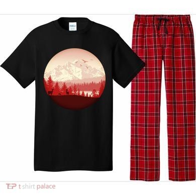 Mountain Wilderness Wildlife Pajama Set