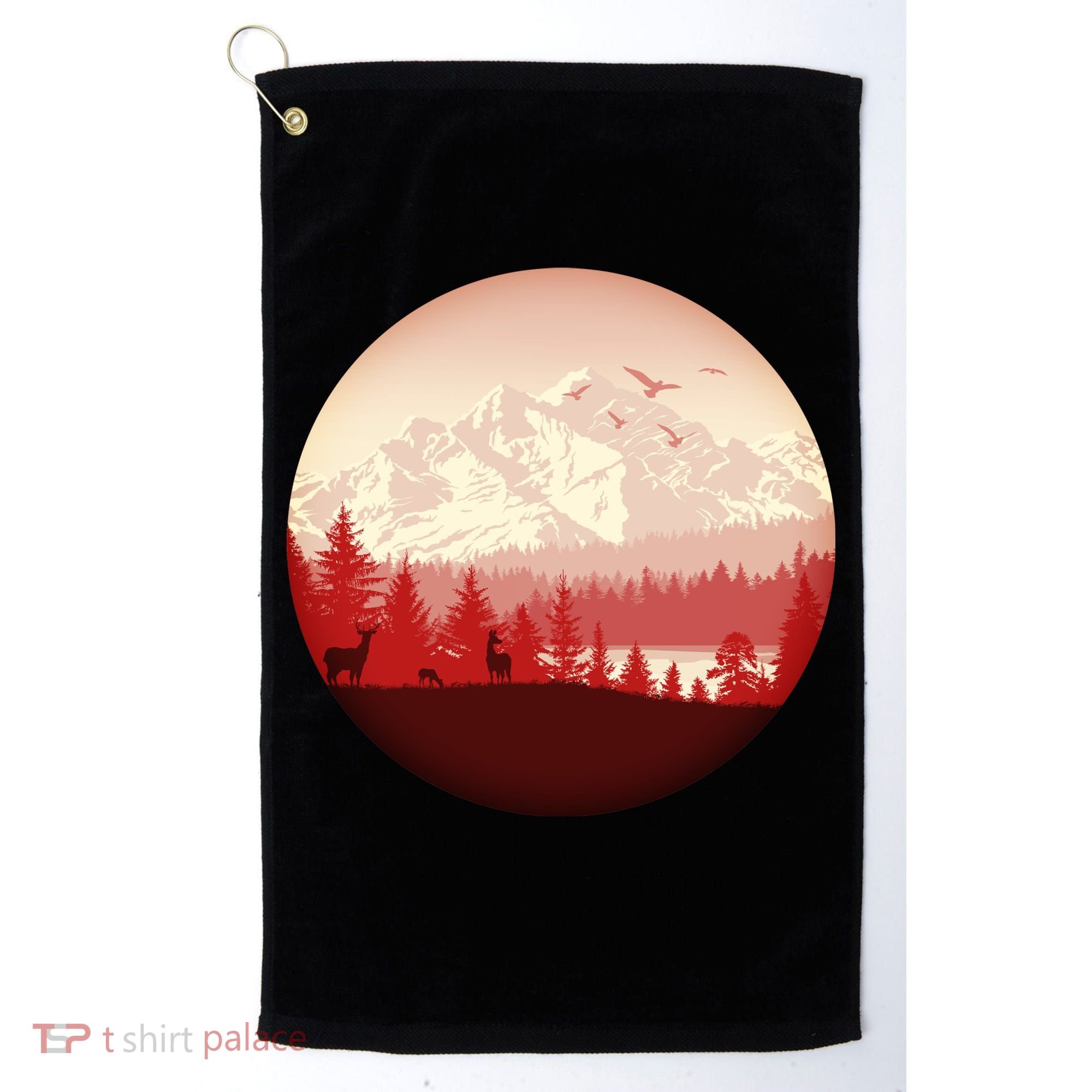 Mountain Wilderness Wildlife Golf Towel