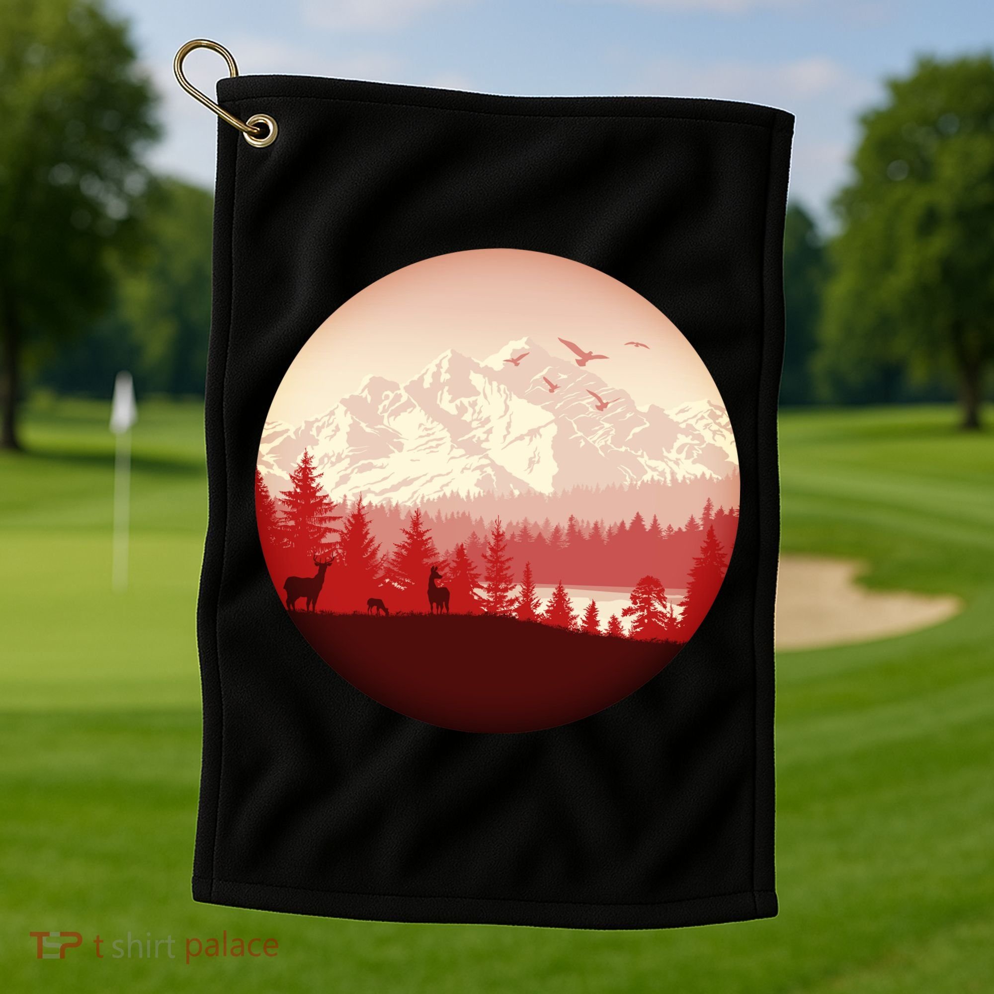Mountain Wilderness Wildlife Golf Towel