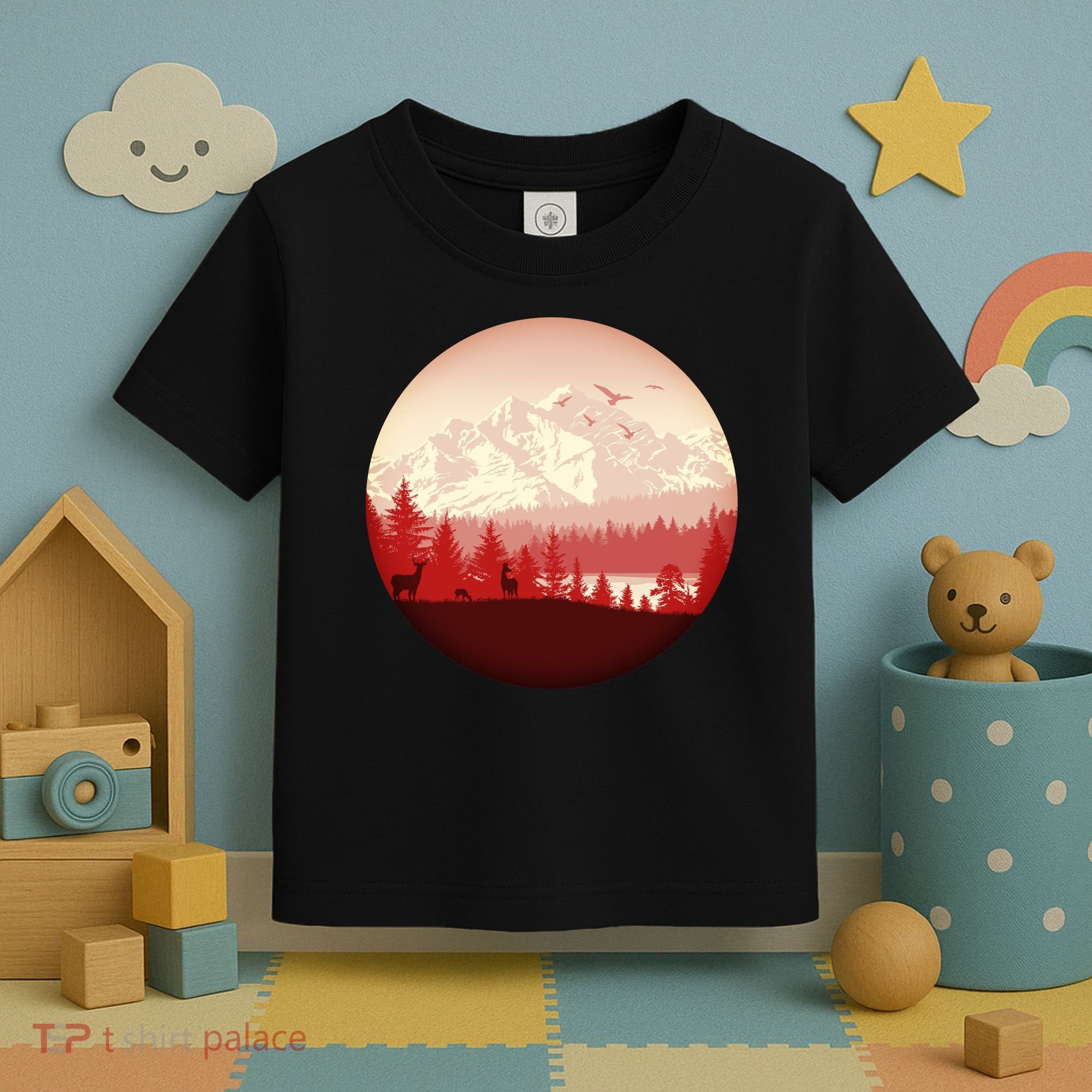Mountain Wilderness Wildlife Toddler T-Shirt