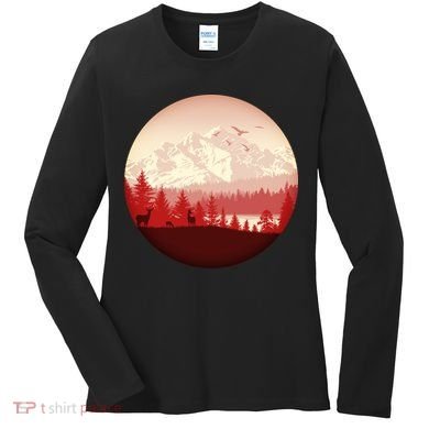Mountain Wilderness Wildlife Women's Long Sleeve Shirt