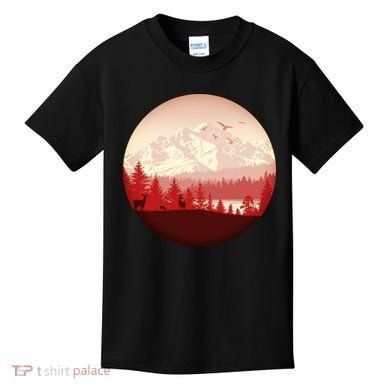 Mountain Wilderness Wildlife Kids T-Shirt