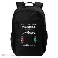 Mountains Are Calling Funny Nature Design Backpack thumb 0
