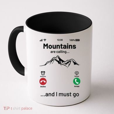 Mountains Are Calling Funny Nature Design Coffee Mug