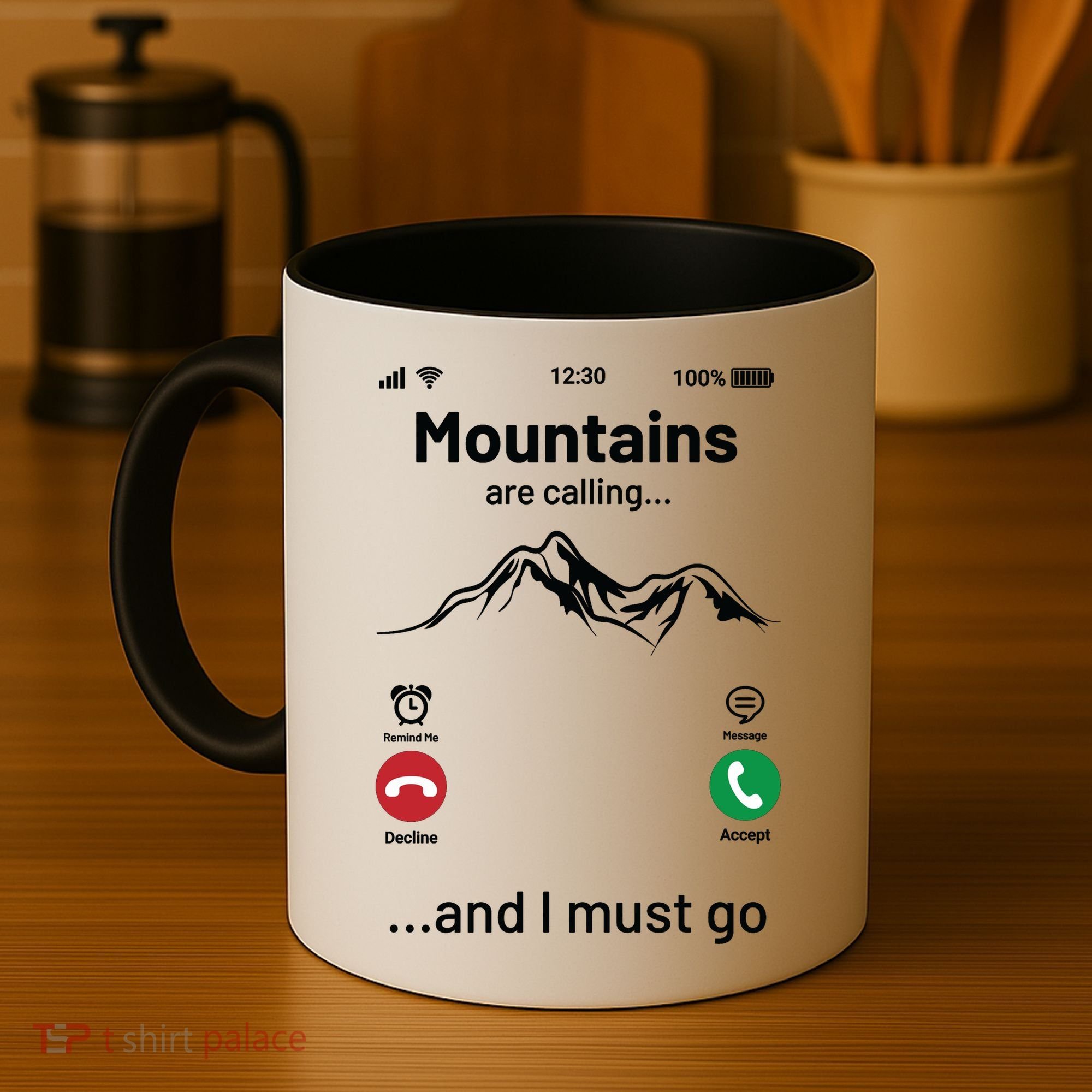 Mountains Are Calling Funny Nature Design Coffee Mug