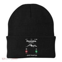 Mountains Are Calling Funny Nature Design Beanie thumb 0
