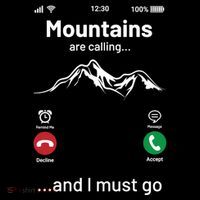 Mountains Are Calling Funny Nature Design Women's Hoodie thumb 2