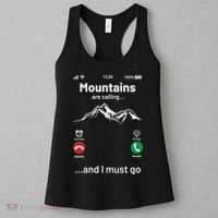 Mountains Are Calling Funny Nature Design Women's Tank Top thumb 3