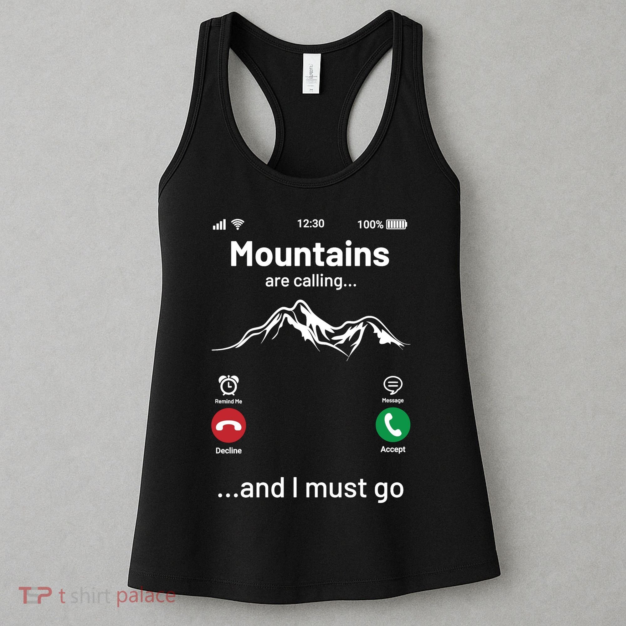 Mountains Are Calling Funny Nature Design Women's Tank Top