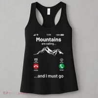 Mountains Are Calling Funny Nature Design Women's Tank Top thumb 3