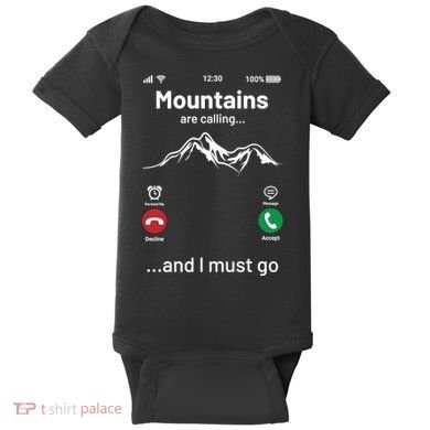 Mountains Are Calling Funny Nature Design Baby Bodysuit