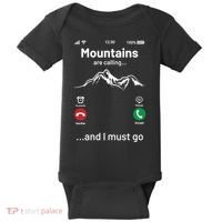 Mountains Are Calling Funny Nature Design Baby Bodysuit thumb 0
