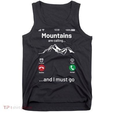 Mountains Are Calling Funny Nature Design Tank Top