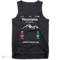 Mountains Are Calling Funny Nature Design Tank Top thumb 0