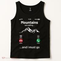 Mountains Are Calling Funny Nature Design Tank Top thumb 2