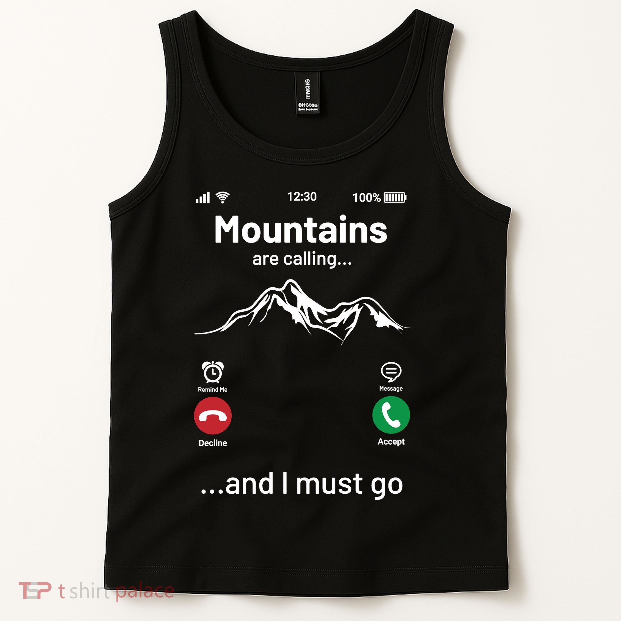 Mountains Are Calling Funny Nature Design Tank Top