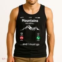 Mountains Are Calling Funny Nature Design Tank Top thumb 3