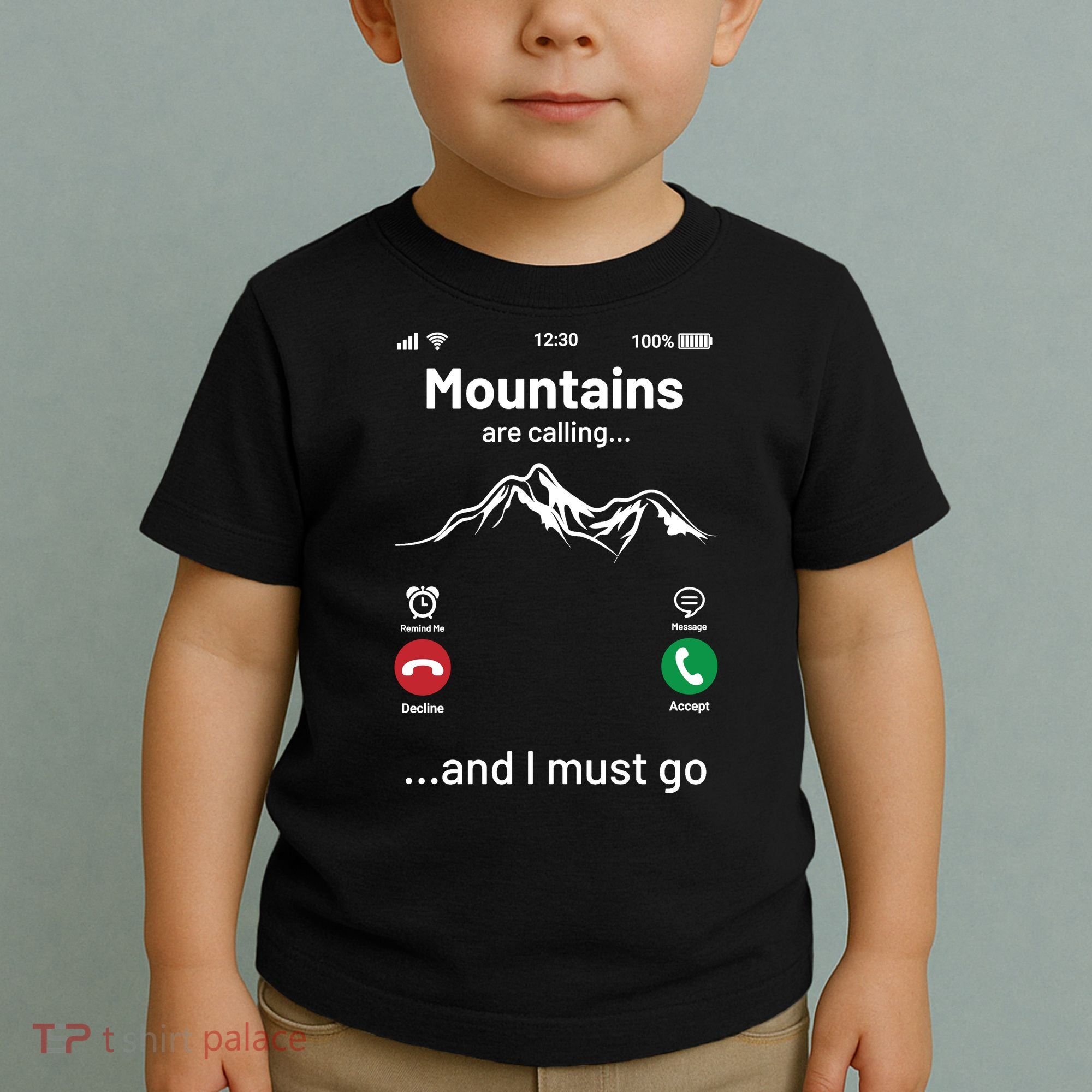 Mountains Are Calling Funny Nature Design Toddler T-Shirt
