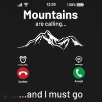 Mountains Are Calling Funny Nature Design Women's Long Sleeve Shirt thumb 2