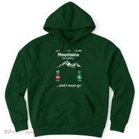 Mountains Are Calling Funny Nature Design Hoodie thumb 0