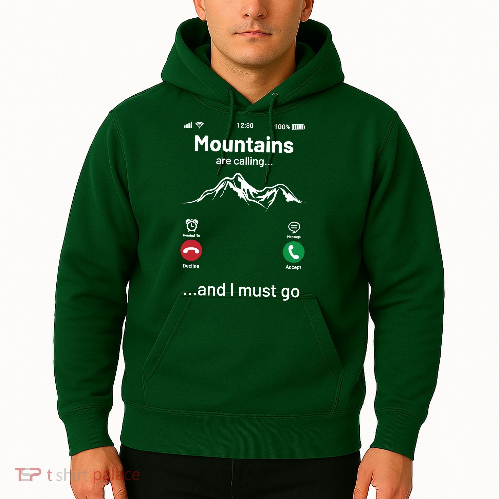 Mountains Are Calling Funny Nature Design Hoodie