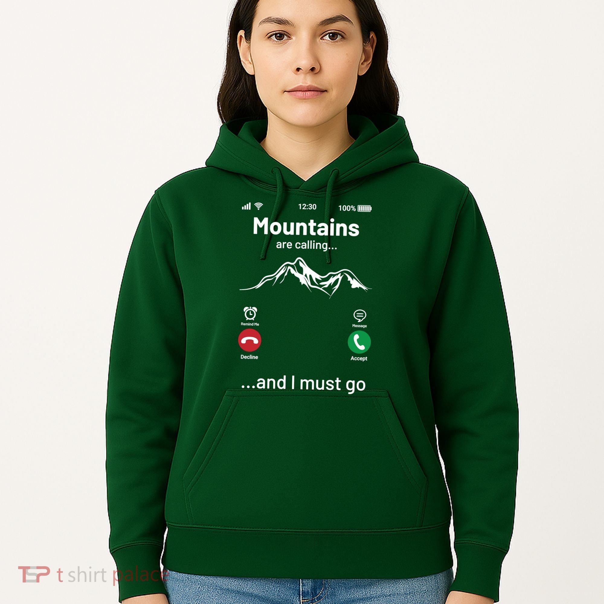 Mountains Are Calling Funny Nature Design Hoodie