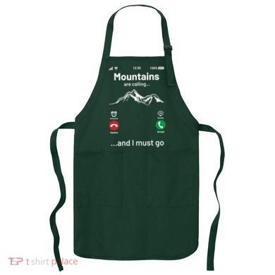 Mountains Are Calling Funny Nature Design Apron