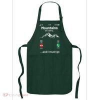 Mountains Are Calling Funny Nature Design Apron thumb 0