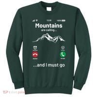 Mountains Are Calling Funny Nature Design Sweatshirt thumb 0