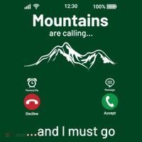 Mountains Are Calling Funny Nature Design Sweatshirt thumb 3