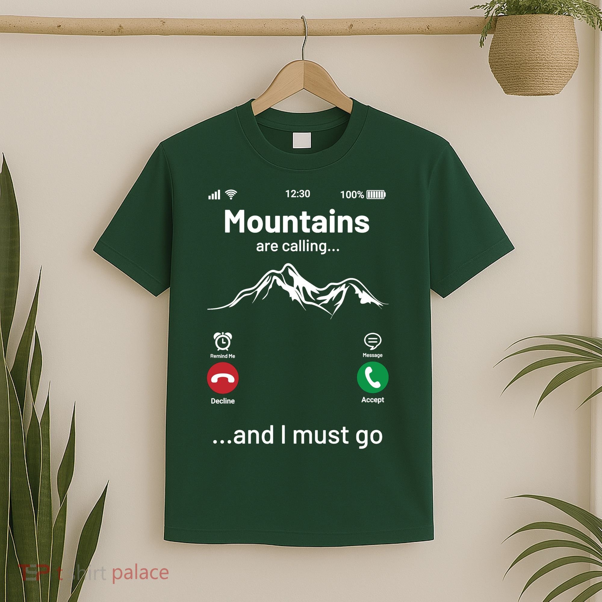 Mountains Are Calling Funny Nature Design T-Shirt