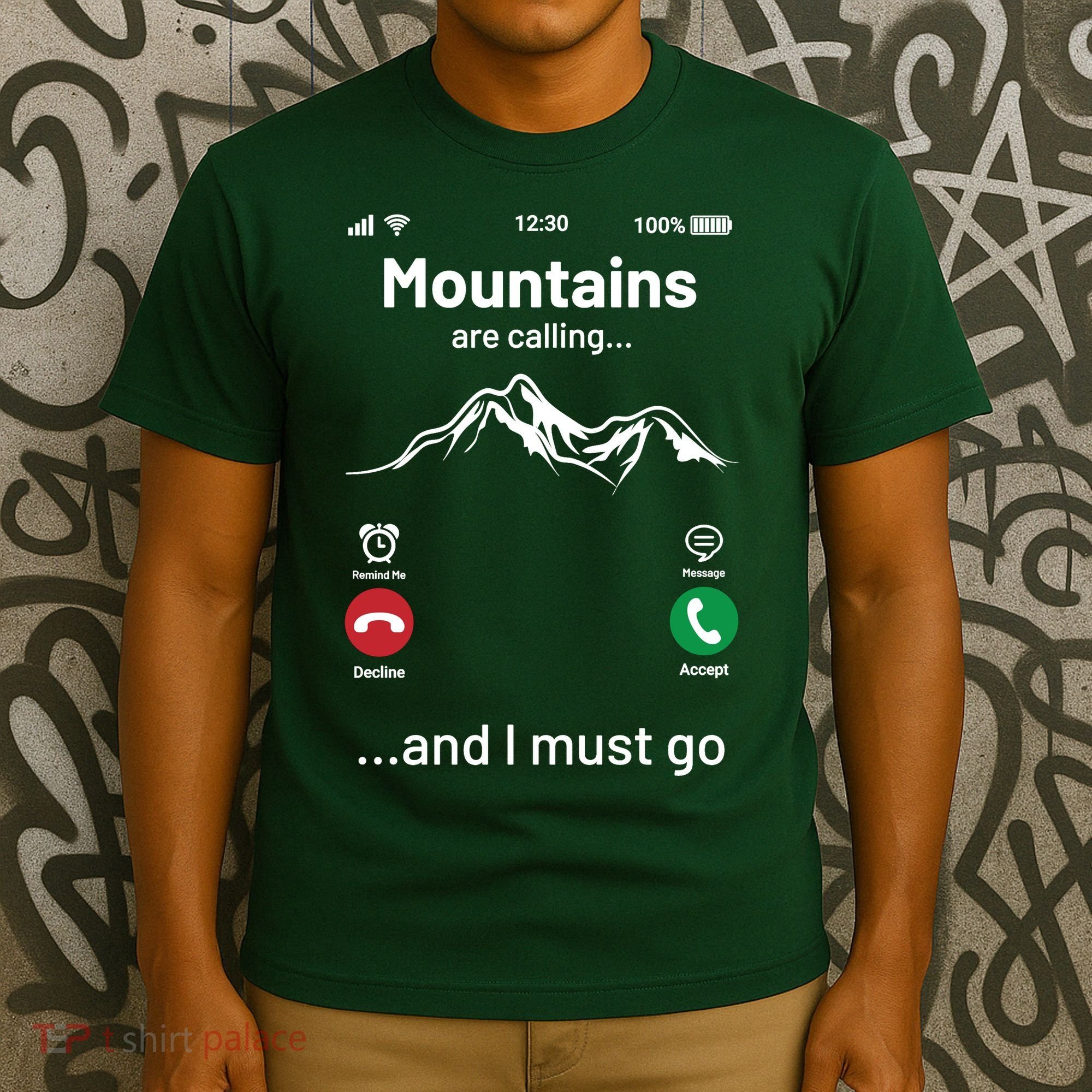 Mountains Are Calling Funny Nature Design T-Shirt