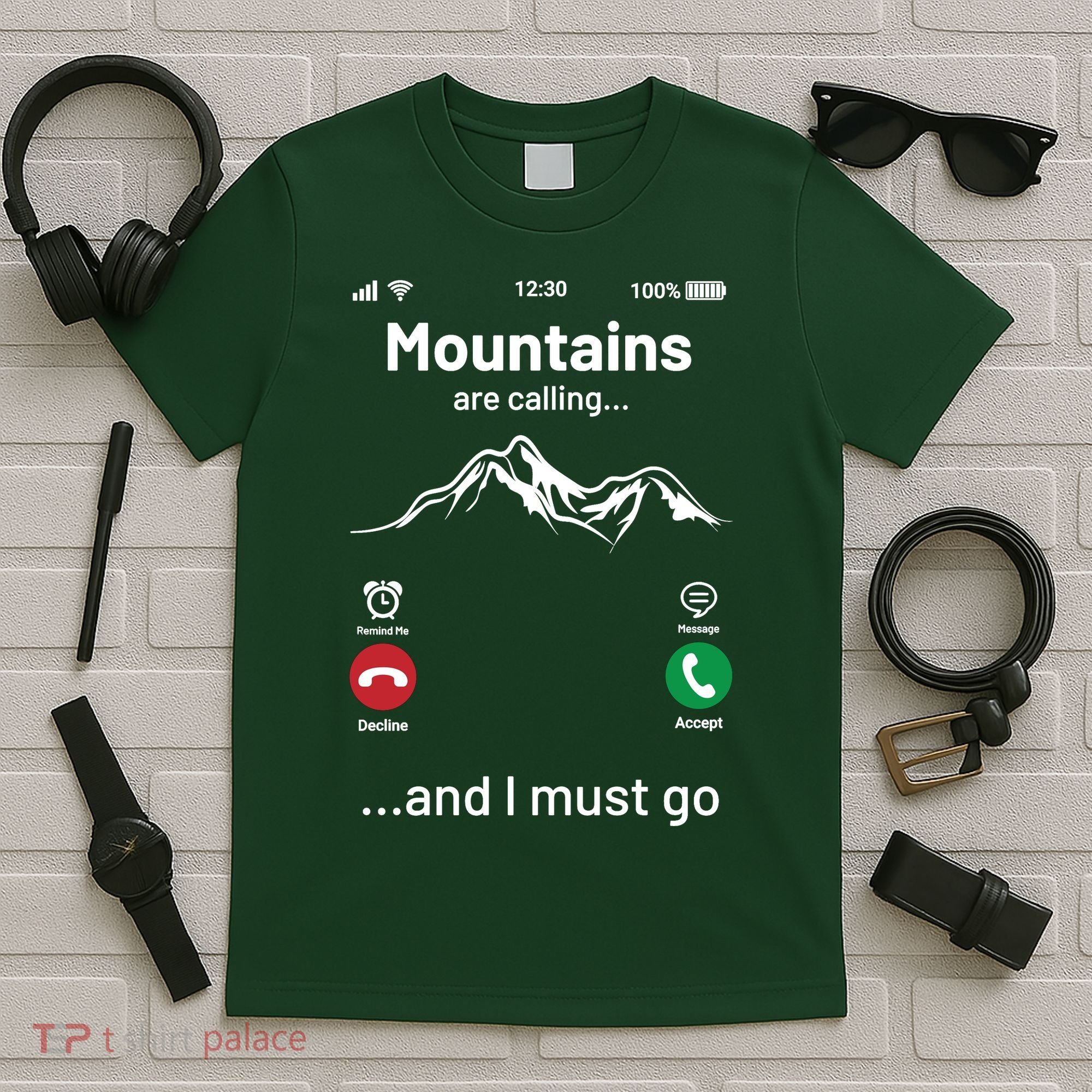 Mountains Are Calling Funny Nature Design T-Shirt