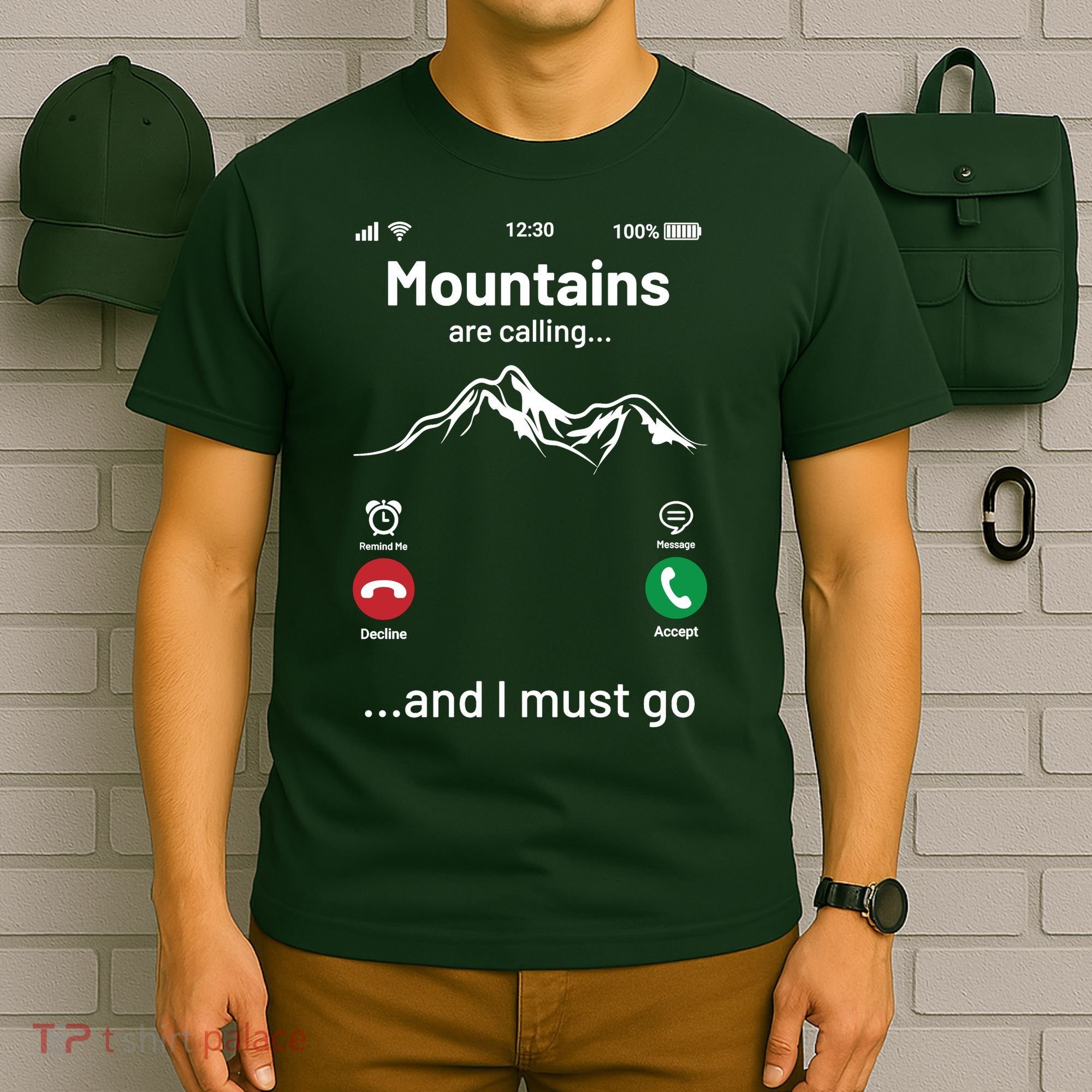 Mountains Are Calling Funny Nature Design T-Shirt