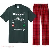 Mountains Are Calling Funny Nature Design Pajama Set thumb 0