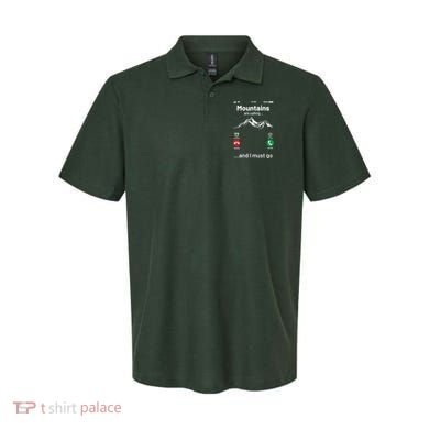 Mountains Are Calling Funny Nature Design Polo