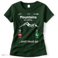 Mountains Are Calling Funny Nature Design Women's T-Shirt thumb 0
