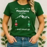 Mountains Are Calling Funny Nature Design Women's T-Shirt thumb 2