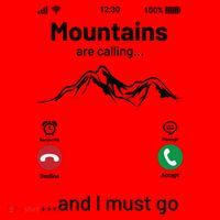 Mountains Are Calling Funny Nature Design Santa Hat thumb 1